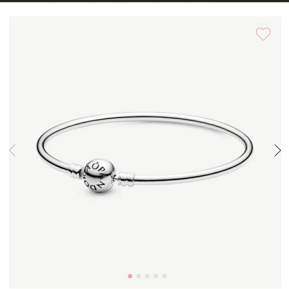 Silver Pandora Moments Bangle size 7.5